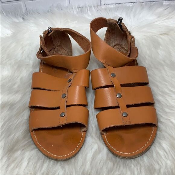 Madewell The Rowan Tan Gladiator Sandal Sz 10 - Picture 2 of 7